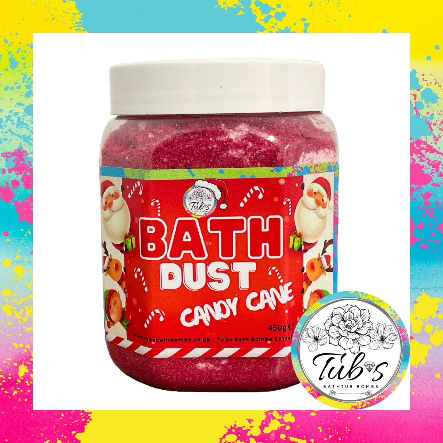 Christmas Candy Cane Bath Dust