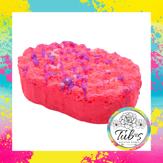 Vibrant Pink Soap Sponge Ice Pixie Scented