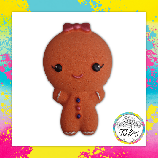 Cute Gingerbread Girl Christmas Bath Bomb